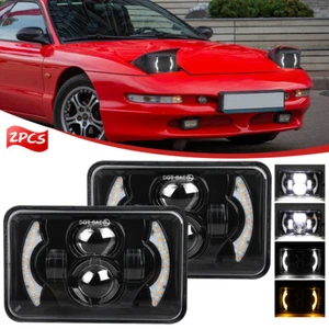 2PCS 4X6" LED Headlights DRL For Ford Probe 1993 1994 1995 1996 1997 Rectangle - Picture 1 of 13