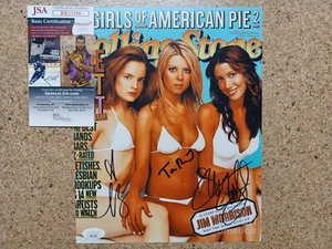 Foto firmada de Shannon Elizabeth Tara Reid & Mena Suvari 8x10 JSA American Pie - Imagen 1 de 5