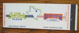 FARM RELATED: GOLD CHAIN FLOUR & RED CHAIN FEEDS (FORT WORTH, TEXAS) (1950s) -D8 - Picture 1 of 1