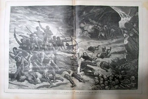 JOURNAL DES VOYAGES N° 245 de 1882 AFRIQUE AUSTRALE BOERS ATTAQUE ANTHROPOPHAGES - Picture 1 of 2