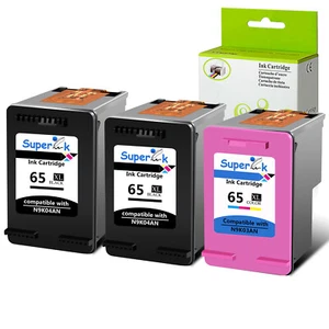 Wkład atramentowy 3PK do HP 65XL 65 XL Envy 5055 5058 Deskjet 2655 2622 nowy chip US - Zdjęcie 1 z 24