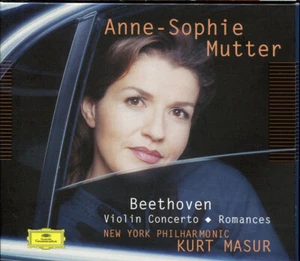 CD  BEETHOVEN VIOLIN CONCERTO ROMANCES ANNE-SOPHIE MUTTER MASUR Deutsche Gr.2002 - Picture 1 of 3