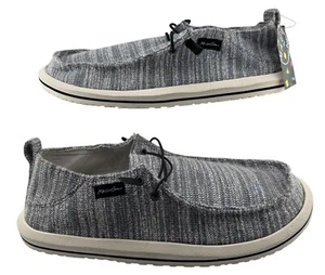 Maui And Sons Mens Gray Beach Loafers Size 14 Casual Slip-On With Laces NWOB NWT - Picture 1 of 9