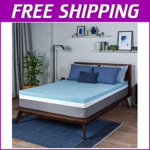 King Size 3-Inch Gel Swirl Memory Foam Mattress Topper for Luxurious Comfort - Picture 1 of 7