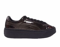 puma women's basket platform metallic fashion sneaker