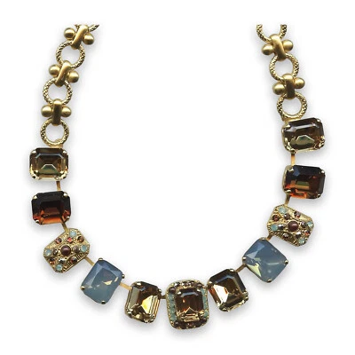 Mariana Necklace Gorgeous Lt Colorado Topaz, Grey Opal, Pacific Opal, & Brown... - Image 1 of 3