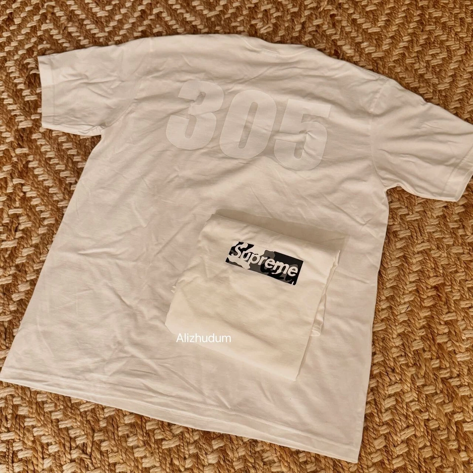 SUPREME SS25 迈阿密开放雪地迷彩盒标志 T-SHRT T 恤 L 码 — 第 1/1 张图片