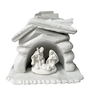 Presepe in Marmo Bianco di Carrara Natività da Tavolo Home Decor Marble H 8cm - Picture 1 of 2