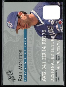 Paul Molitor 1995 Studio #10 Toronto Blue Jays