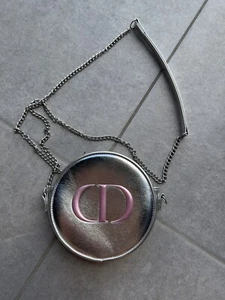 Christian Dior Beauty Vanity Case borsa rotonda per trucco borsa cosmetica argento - Foto 1 di 12