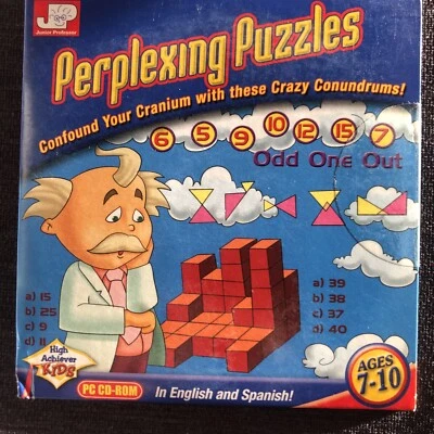 Junior Professor High Achiever Kids Perplexing Puzzles Pc Cd Rom Ages 7-10  - Image 1 of 4