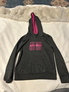 Girls pink and grey dri fit Xersion hoodie, size 10/12 - Picture 1 of 5