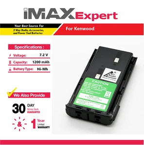 Batería 7.2V 1200mAh NiMh para Kenwood KNB-15, KNB-14, TK-260 - Imagen 1 de 6