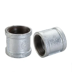 Galvanized Malleable Iron Pipe Fittings Equal Female Socket Threaded joint - Picture 1 of 15