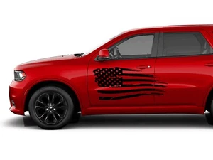 Side door US flag graphics stickers decal compatible with Dodge Durango - Picture 1 of 14