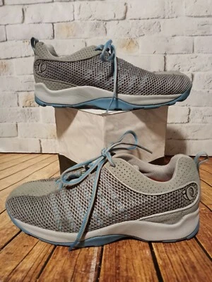 Pearl Izumi Womens Cycling Shoes Gray Blue 5053 Lace Up Low top Mesh Sz 9 M - Image 1 of 4