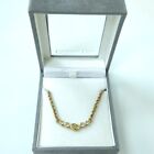 Christian Dior Rhinestone CD Logo Necklace Gold Color Women's Used from Japan