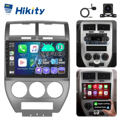 2+64GB CarPlay Android13 Radio Für Jeep Compass 2007-2010 mit GPS Navi BT Kamera - Bild 1 von 4