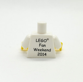 Lego Sk&aelig;rb&aelig;k Fan Weekend 2014 Minifigure Torso Exclusive Rare as SDCC NYCC
