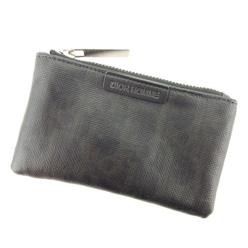 Portamonete Dior Homme grigio trotter tela rivestita grigia?~ Pelle usata T7742