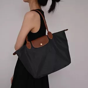 Longchamp Le Pliage Tote Shoulder Bag L size Ladies Bag Black Outlet - Picture 1 of 10