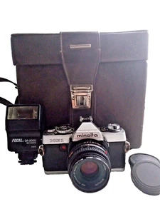 Minolta, XG-1 35mm Camera with Lens, Flash And Bag Untested, Sold As Is, Vintage - Picture 1 of 14