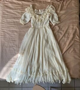 VINTAGE Gunne Sax Jessica McClintock Prairie Wedding Dress Rare Size 11