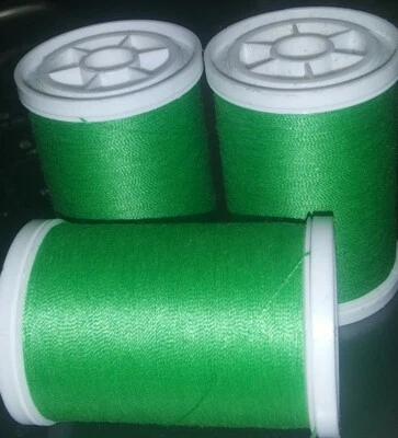 Coats & Clark XP Polyester Sewing Thread 3 spools 250 yd each LEPRECHAUN GREEN - Image 1 of 2