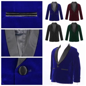 Kids Boys Blouse School Jacket Formal Tuxedo Gentleman Blazer Long Sleeve Coat - Picture 1 of 27