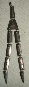 VINTAGE COMANCHE STERLING SILVER ENGRAVED DANGLE EARRING MADE INTO PENDANT vafo - Picture 1 of 9