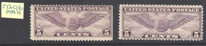 US C12 & C16 F/VF MNH Clean Never hinged, 5c Winged solid and sound as shown! - Picture 1 of 2