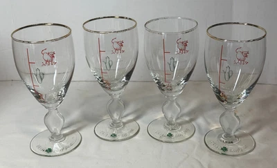 Набор из 4 ирландских кофейных прозрачных стаканов высотой 6 дюймов с измерениями и изображениями - Изображение 1 из 4