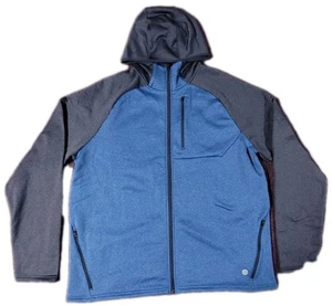 LL Bean Men's XL Tall Mid Weight Mountain Fleece Full-Zip Hoodie Colorblock - Picture 1 of 3