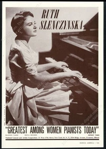 1963 Ruth Slenczynska foto piano recital gira reserva anuncio impreso vintage - Imagen 1 de 7