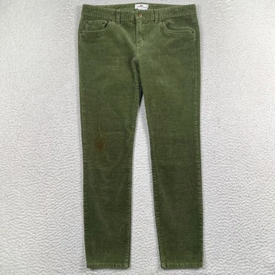 Pantalones Vineyard Vines para mujer 8 pana ajustados elásticos cordones verdes 32x27 preppy Foto 1 de 4