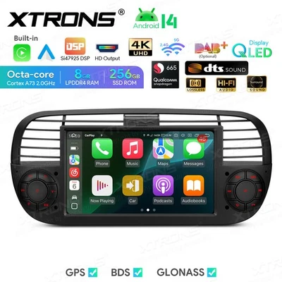 Android Auto Car Radio GPS Screen For FIAT 500 Qualcomm 8+256G HiFi DTS CarPlay - Image 1 of 4