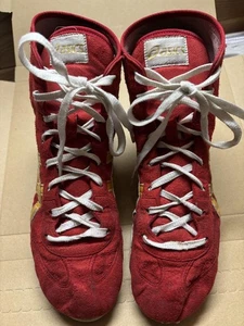 asics Og EX-EO Wrestling Boxing Shoes Red Gold US9.5 (27.5cm) Old Model - Picture 1 of 10
