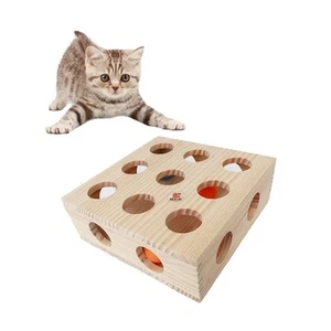 Cat Interactive Toys Wooden Educational Exploration Mole Games Fun Box Toys C... - Picture 1 of 3