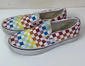 Vans Classic Slip On Sneaker Schuh Rainbow Checker Board Print Damen 7,5 Multi - Bild 1 von 24