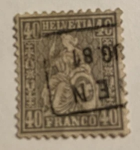 Switzerland Sc#66 VF Used - Perf 11-1/2 - Granite Paper - CATALOG $3875 ! - Picture 1 of 5