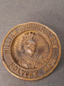 Antiker Ames Sword Company Bronze Briefbeschwerer William Skinner and Son. - Bild 1 von 7