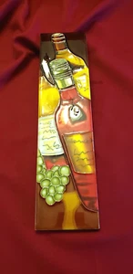 Ceramic Winery themed Wall Art Plaque, 15 1/2: x 4" - Picture 1 of 2