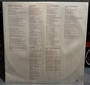 History America's Greatest Hits LP 1975 BS 2894 Lyrics on Inner Sleeve NO Cover