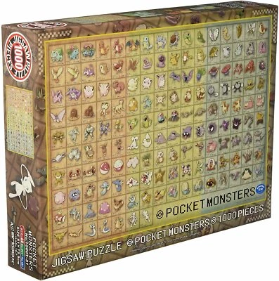 ensky 1000 Piece Jigsaw Puzzle Visual Dictionary of Pokemon Pokedex No.001~151 - Image 1 of 4