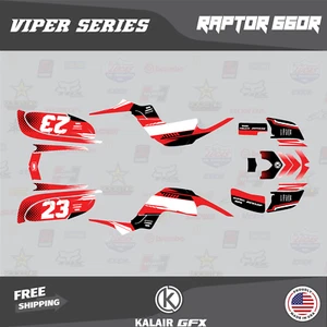 Kit de gráficos para Yamaha Raptor660R (2001-2005) Raptor-660 Viper - rojo 16 mil - Imagen 1 de 5
