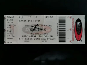 2010 Roger Waters The Wall in Concert Floor Ticket (Used) - excellent condition - Picture 1 of 2