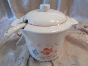 Vintage ~ artigianato del tesoro ~ papavero ~ #982 ~ zuppiera con mestolo ~ ceramica ~ 1 1/2 qt ~ Stati Uniti - Foto 1 di 6