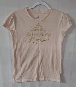 Disney Parks Bibbidi Bobbidi Boutique Shirt Pink XL Cinderella Ruched Cap Sleev - Picture 1 of 5