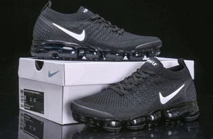 Nike Air VaporMax Flyknit 2 Pure Black Air Cushion Scarpe Uomo (SPEDIZIONE GRATUITA) - Foto 1 di 7