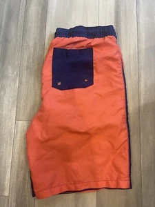 Crown & Ivy Swim Trunks Kids XL Shorts Orange And Blue Drawstring - Picture 1 of 3